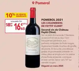 METRO Bien - pomerol 2021 les colombiers de feyrit offre