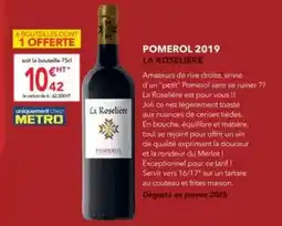 METRO Metro - pomerol 2019 offre