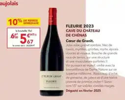 METRO Fleurie 2023 cave du château de chênas offre