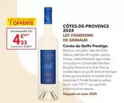 METRO Bien - côtes-de-provence 2024 les vignerons de grimaud offre