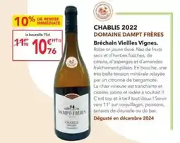 METRO Dampt frères - chablis 2022 offre