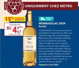 METRO Metro - monbazillac 2024 bajac offre