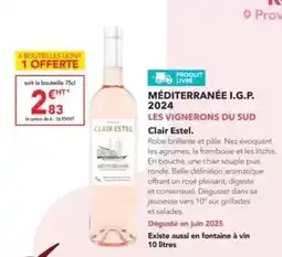 METRO Clair estel - mediterranee i.g.p. 2024 offre