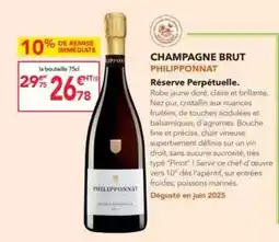 METRO Philipponnat - champagne brut offre