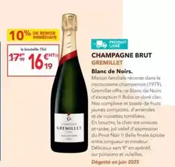 METRO Gremillet - champagne brut offre
