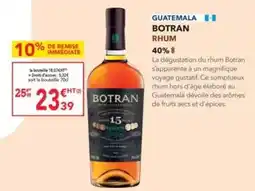 METRO Botran - rhum 40% offre