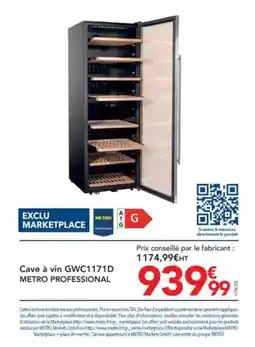 METRO Electrolux - cave à vin gwc1171d offre