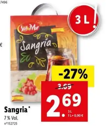 Lidl Sangria offre