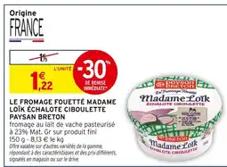 Intermarché Paysan Breton Madame Loïk Échalote Ciboulette offre
