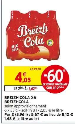 Intermarché BREIZHCOLA Breizh cola x6 offre