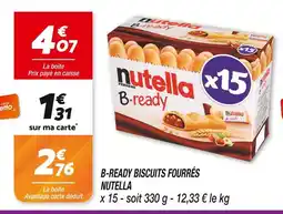 Netto Nutella B-Ready Biscuits Fourrés offre