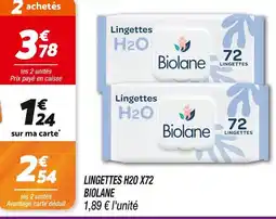 Netto Biolane Lingettes H2O X72 offre