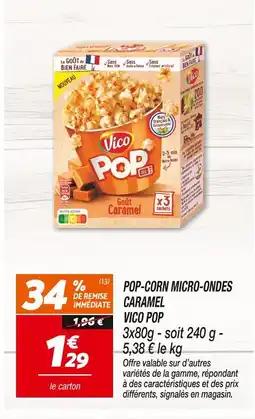 Netto Vico Pop-Corn Micro-Ondes Caramel offre