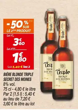 Netto Secret des Moines Bière Blonde triple offre