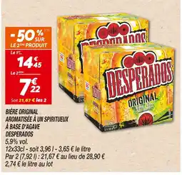 Netto Desperados Bière Original Aromatisée à un Spiritueux à Base d'Agave offre