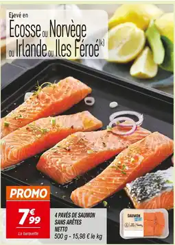Netto Netto 4 pavés de saumon sans arêtes offre