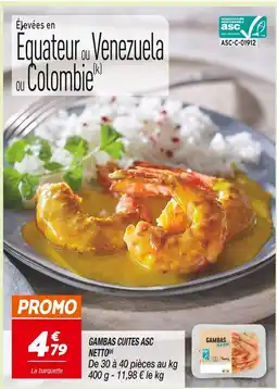 Netto Netto Gambas cuites ASC offre