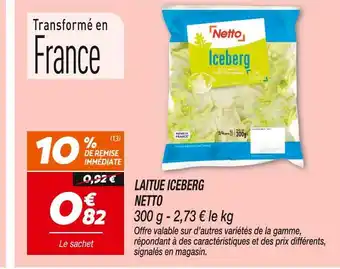 Netto Netto Laitue Iceberg offre