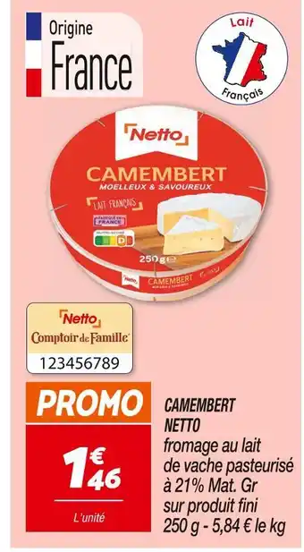 Netto Netto Camembert offre