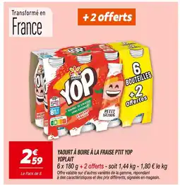 Netto Yoplait Yaourt à boire à la fraise Ptit Yop offre