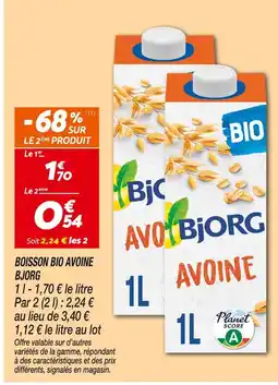 Netto Bjorg Boisson Bio Avoine offre