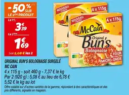 Netto McCain Original Bun's Bolognaise Surgelé offre