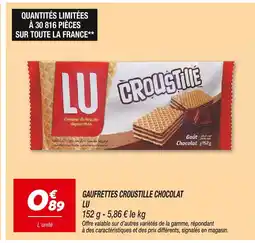Netto LU Gaufrettes Croustille Chocolat offre