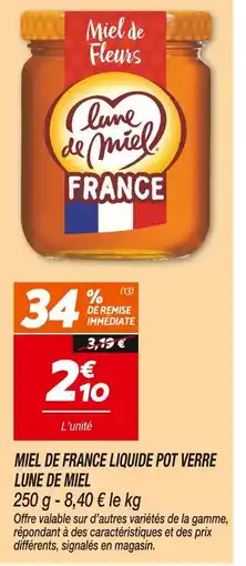 Netto Lune de Miel Miel de Fleurs offre