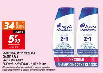Netto Head & Shoulders Shampooing Antipelliculaire Classic 2 en 1 offre