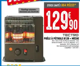 Brico Cash TECTRO Poêle à pétrole r120 + mèche offre