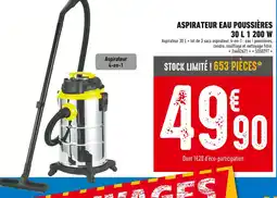 Brico Cash Aspirateur eau poussières 30 L 1 200 W offre