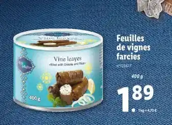 Lidl Feuilles de vignes farcies offre