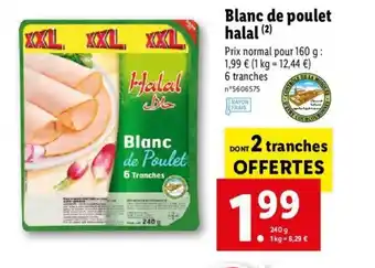Lidl Blanc de poulet halal offre