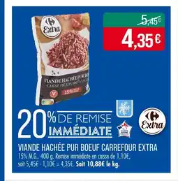 Match Viande hachée pur boeuf carrefour extra offre