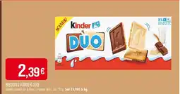 Match Biscuits kinder duo offre