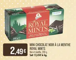 Match Mini chocolat noir à la menthe royal mints offre
