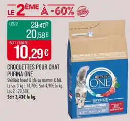 Match Purina One Croquettes pour chat stérilisés boeuf & blé offre