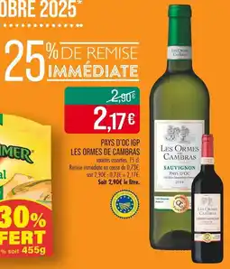 Match Pays d'oc igp les ormes de cambras offre