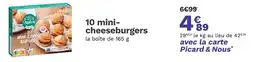 Picard PICARD 10 mini-cheeseburgers offre