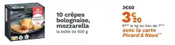 Picard PICARD 10 crêpes bolognaise, mozzarella offre
