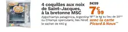 Picard PICARD 4 coquilles aux noix de Saint-Jacques, à la bretonne MSC offre