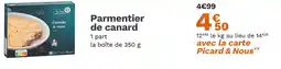 Picard PICARD Parmentier de canard offre