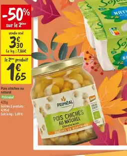 Les Comptoirs de la Bio PRIMÉAL Pois chiches au naturel offre
