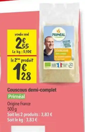 Les Comptoirs de la Bio PRIMÉAL Couscous demi-complet offre