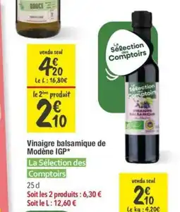 Les Comptoirs de la Bio LA SÉLECTION DES COMPTOIRS Vinaigre balsamique de Modène IGP offre