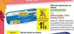 Les Comptoirs de la Bio PHARE D'ECKMÜHL Foie de morue au naturel réduit en sel offre