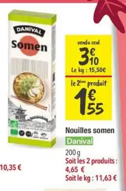 Les Comptoirs de la Bio DANIVAL Nouilles somen offre