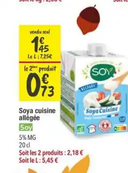 Les Comptoirs de la Bio SOY Soya cuisine allégée offre