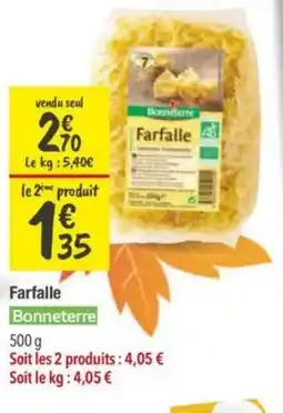 Les Comptoirs de la Bio BONNETERRE Farfalle offre