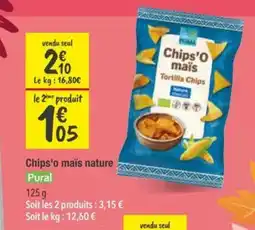Les Comptoirs de la Bio PURAL Chips'o maïs nature offre